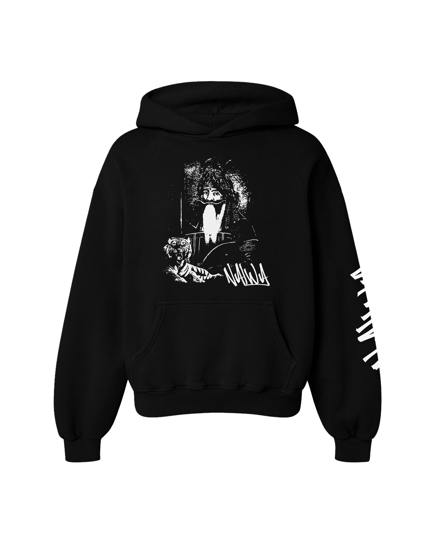 NALWA OVERSIZED FLEECE HOODIE BLACK