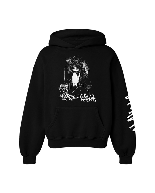 NALWA OVERSIZED FLEECE HOODIE BLACK