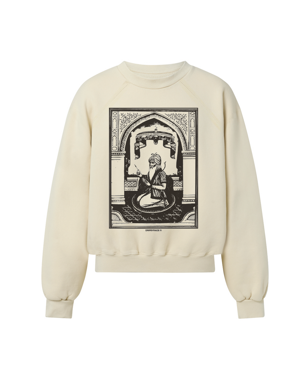 KING'S HEART OVERSIZED FLEECE SWEATSHIRT APRICOT