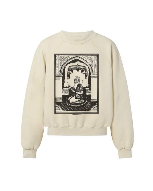 KING'S HEART OVERSIZED FLEECE SWEATSHIRT APRICOT