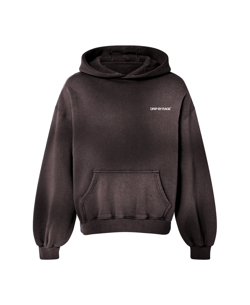 BROWN FADED OVERSIZED PREMIUM HOODIE