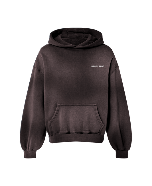 BROWN FADED OVERSIZED PREMIUM HOODIE
