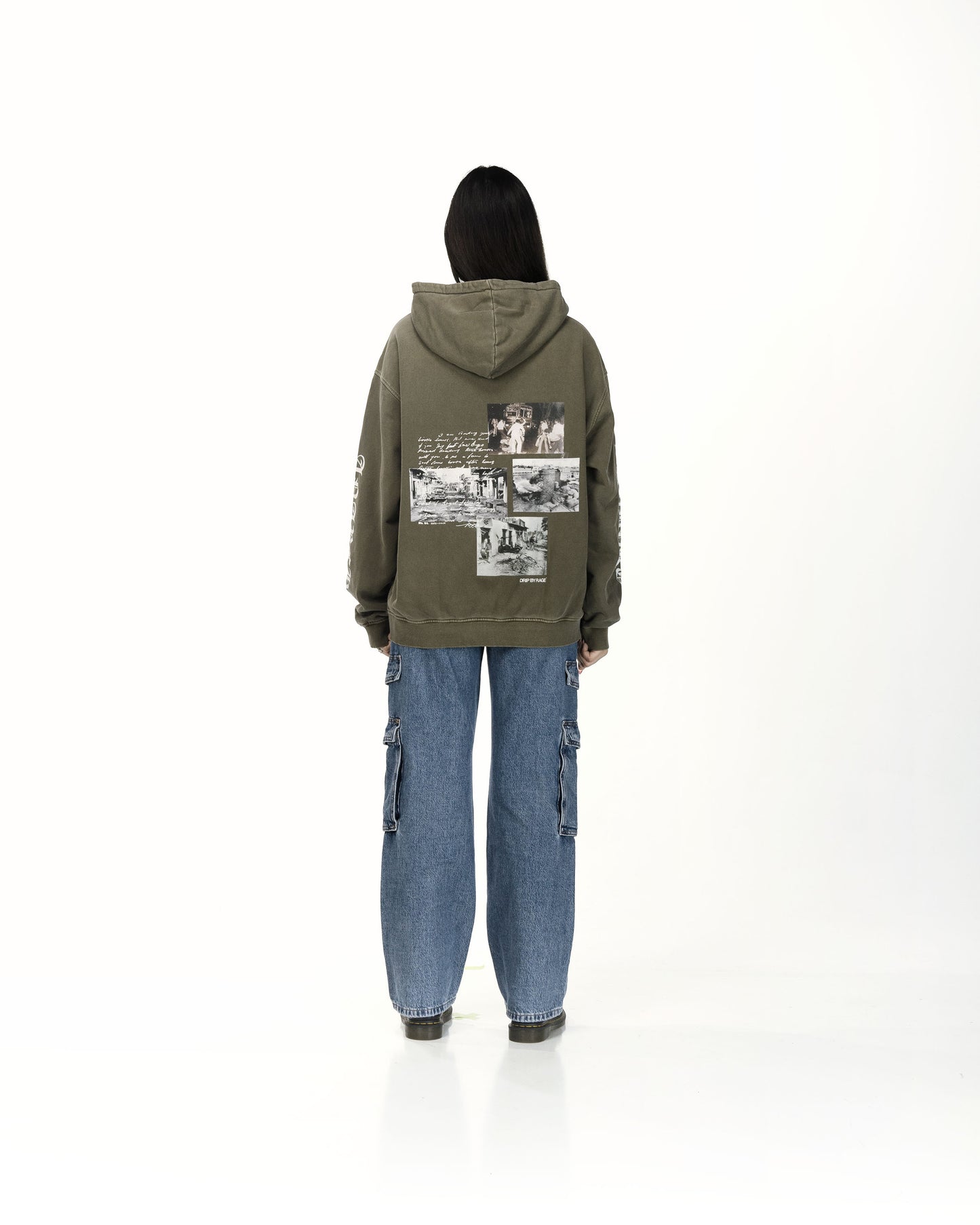 ANARCHY OF 84 OVERSIZED FADED HOODIE