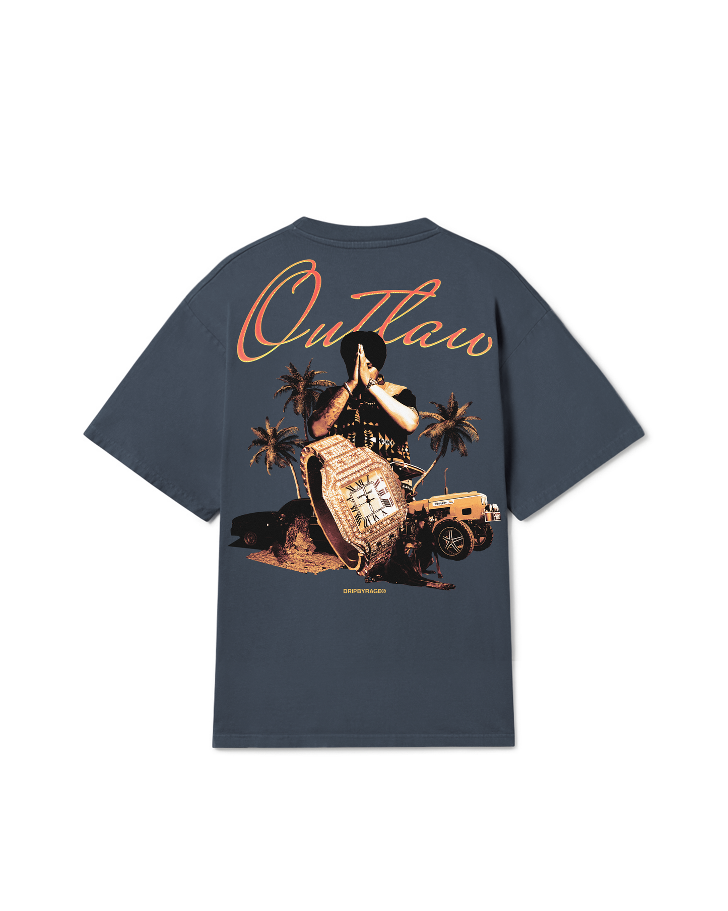 OUTLAW OVERSIZED T-SHIRT REGAL BLUE