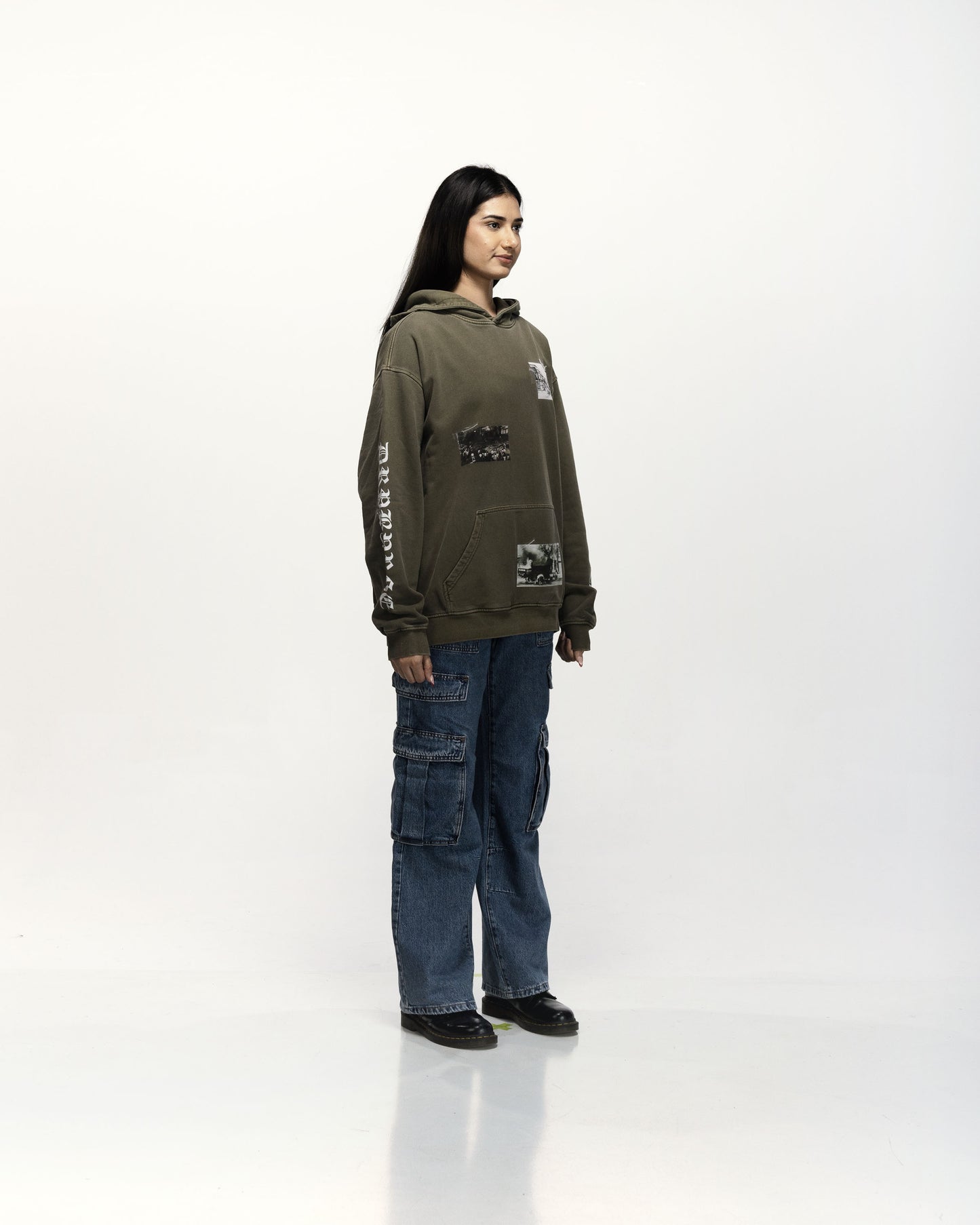 ANARCHY OF 84 OVERSIZED FADED HOODIE