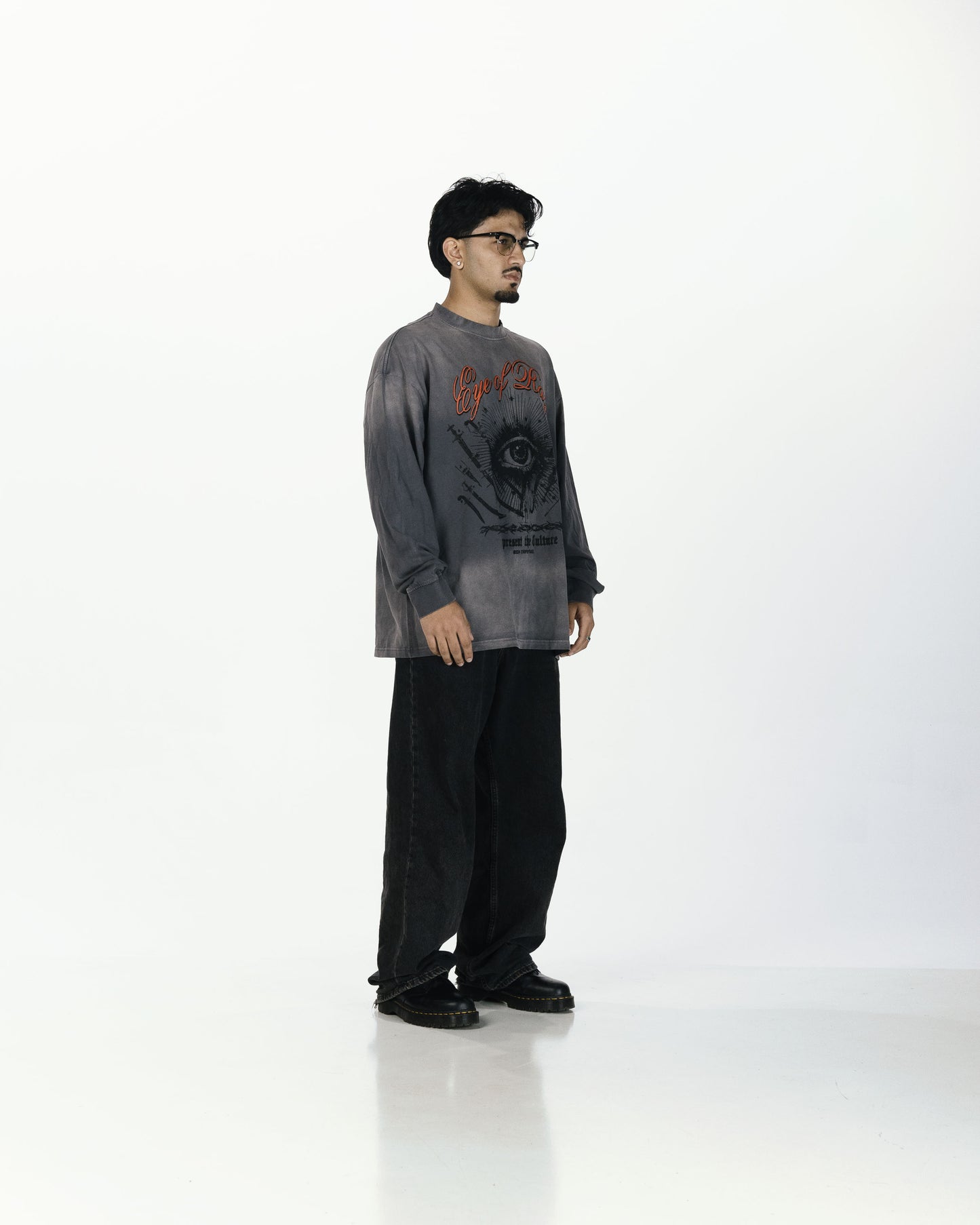 EYE OF RAGE OVERSIZED FADED LONG SLEEVE