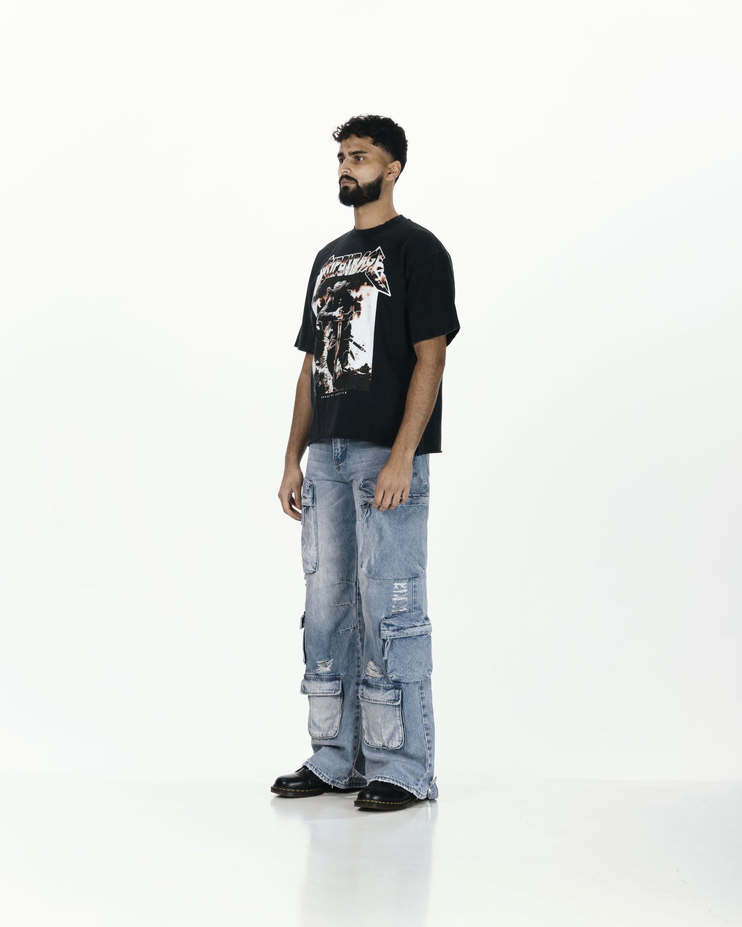 SWORD OF JUSTICE OVERSIZED FADED T-SHIRT