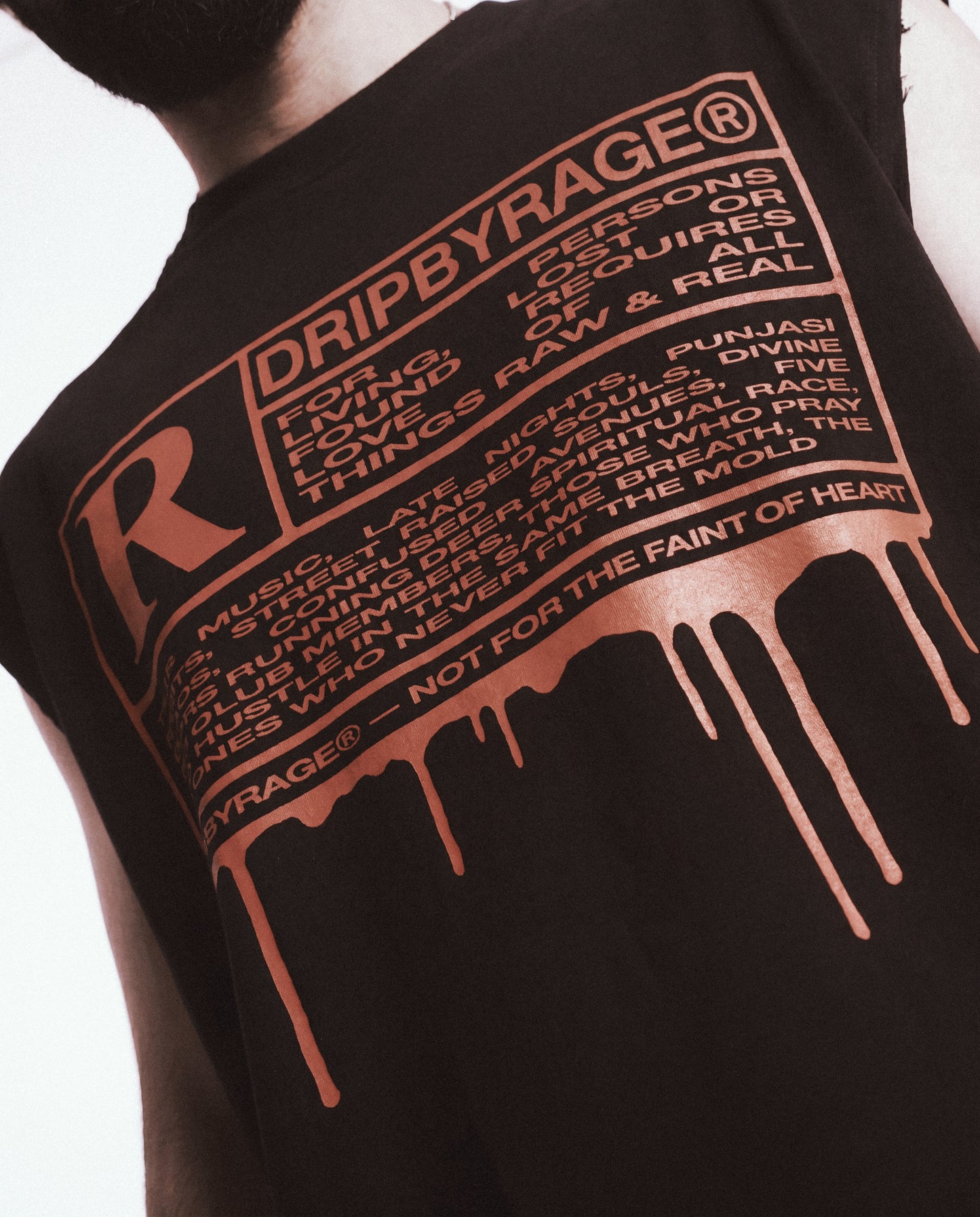 R RATED 380GSM BOXY TANK TOP