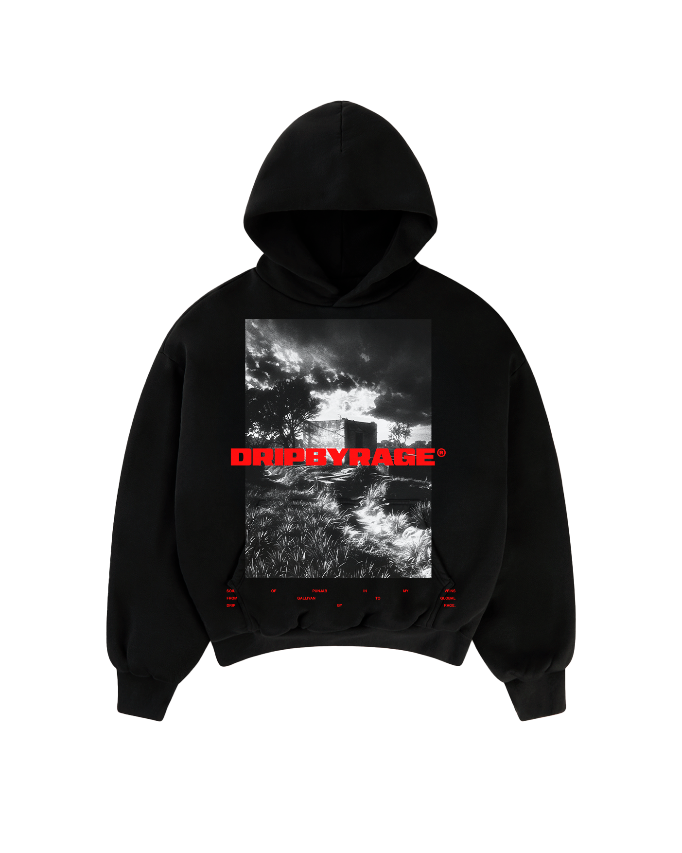 PIND LIFE BIG PRINT BOXY HOODIE