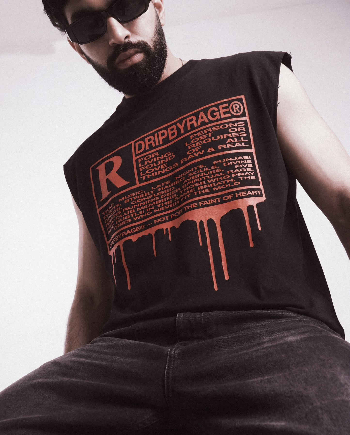 R RATED 380GSM BOXY TANK TOP