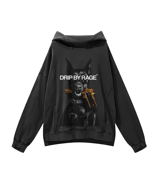 LOYALTY OVERSIZED FADED TURTLE NECK HOODIE