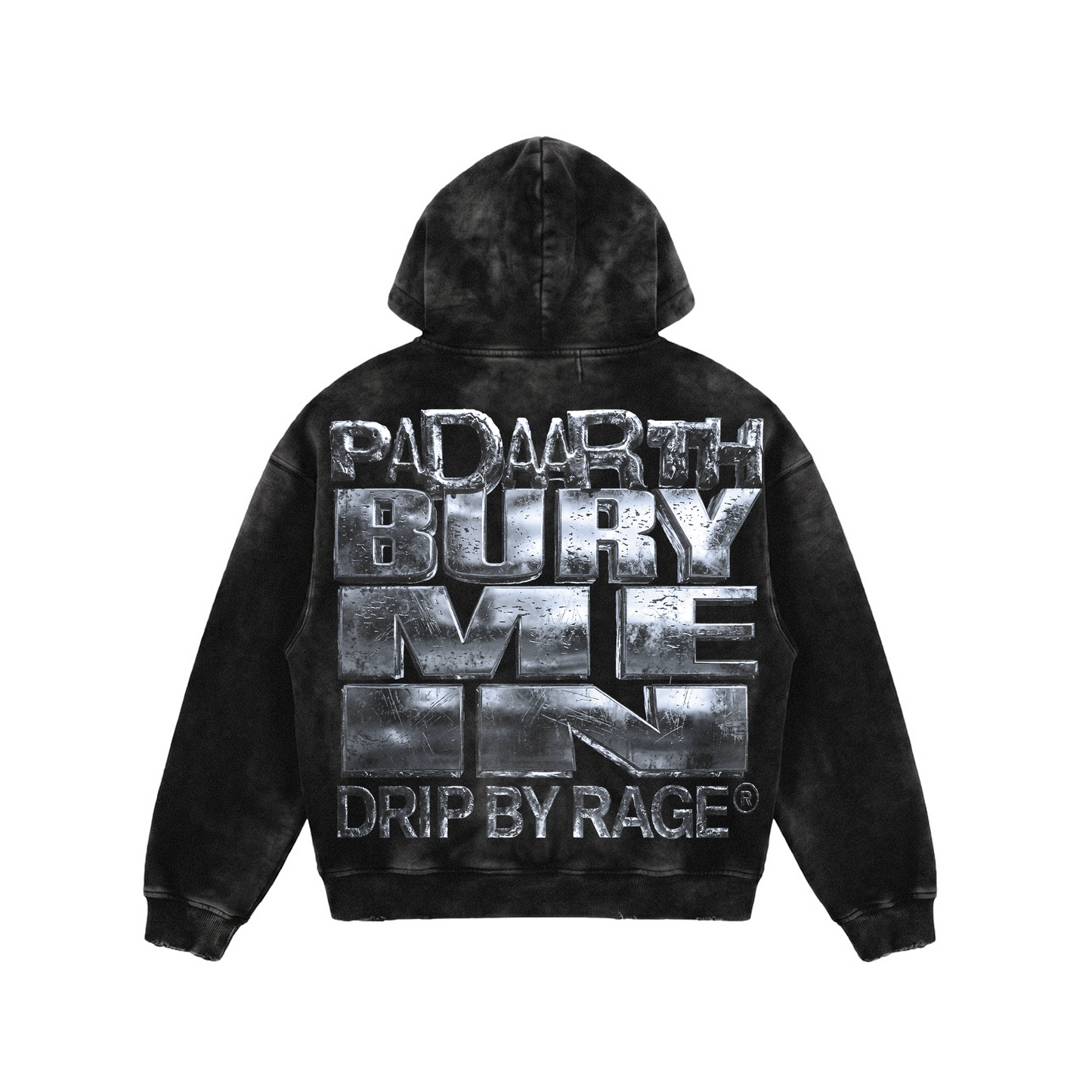 BLACK HEAVEN FADED ZIP-UP HOODIE