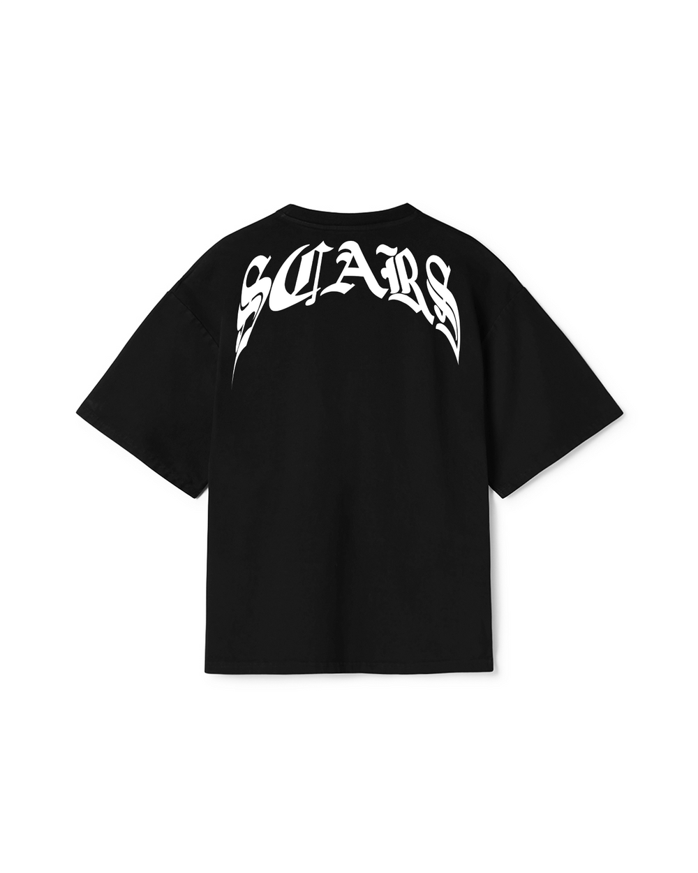 WHITE SCARS T-SHIRT BLACK