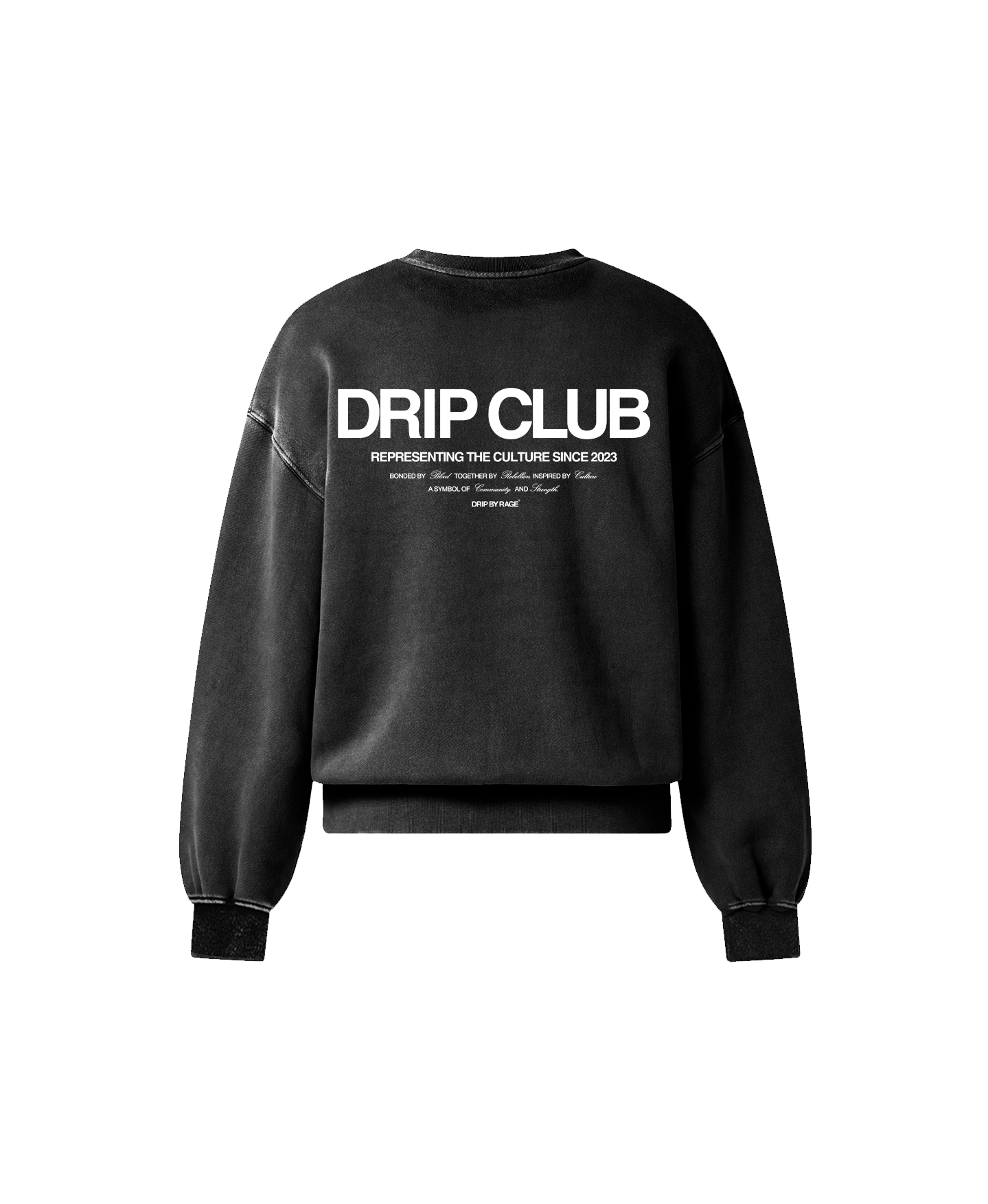 DRIP CLUB OVERSIZED FADED SWEATSHIRT