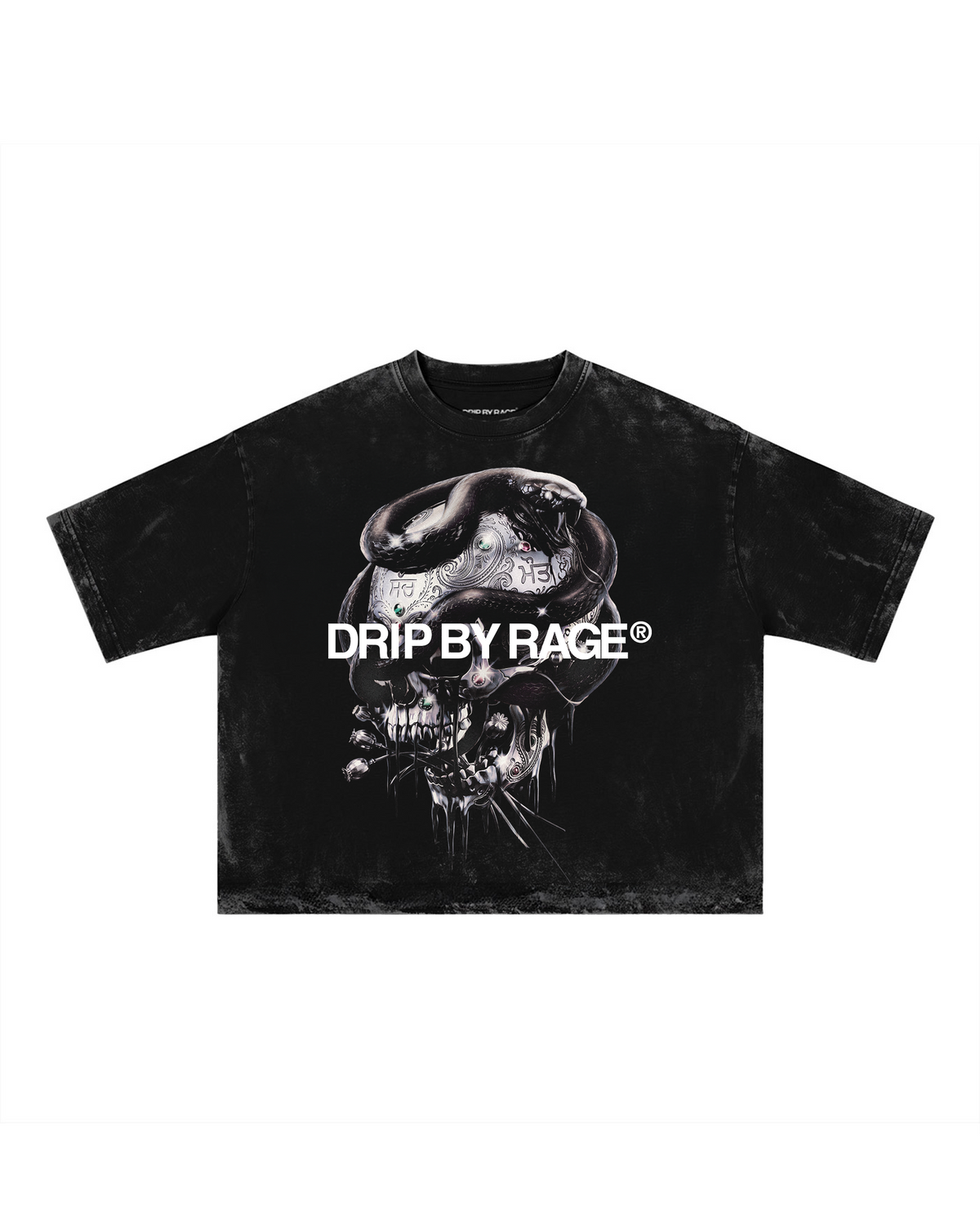 BLACK CHROME FADED T-SHIRT
