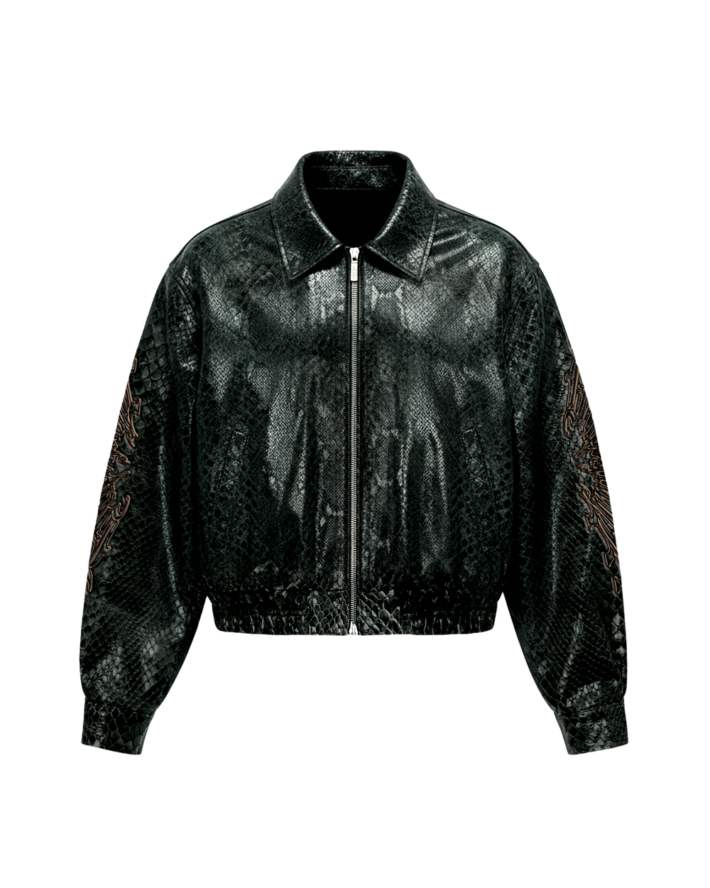 Snakeskin Leather Jacket