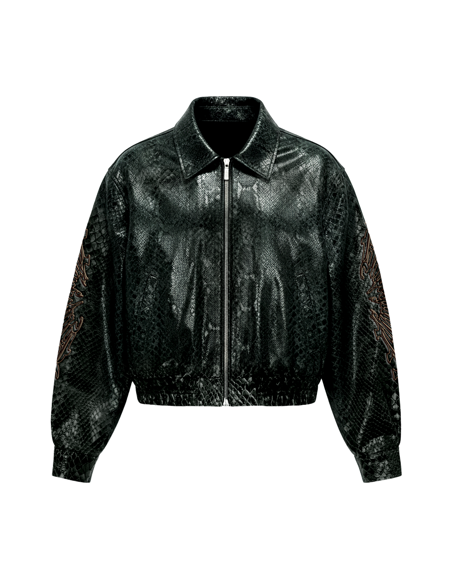 Snakeskin Leather Jacket