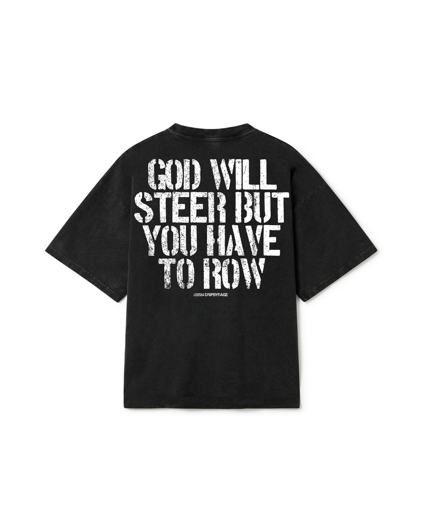 GOD WILL STEER OVERSIZED FADED T-SHIRT