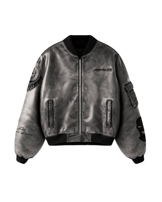 Never Fold Grey Bomber Jacket
