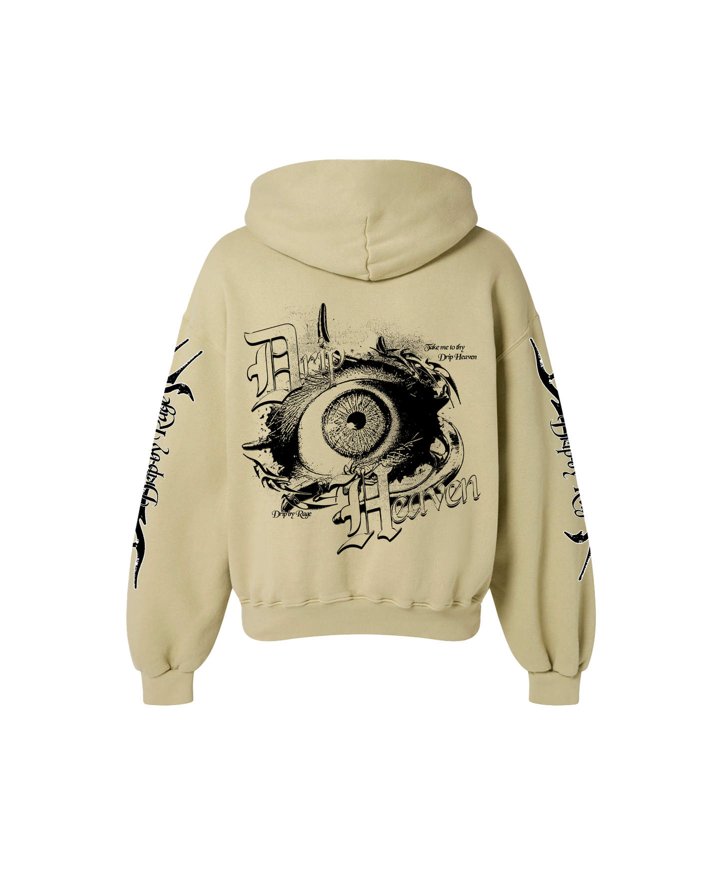 DRIP VISION OVERSIZED FADED HOODIE DESERT