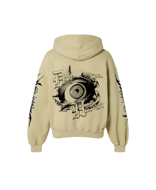 DRIP VISION OVERSIZED FADED HOODIE DESERT