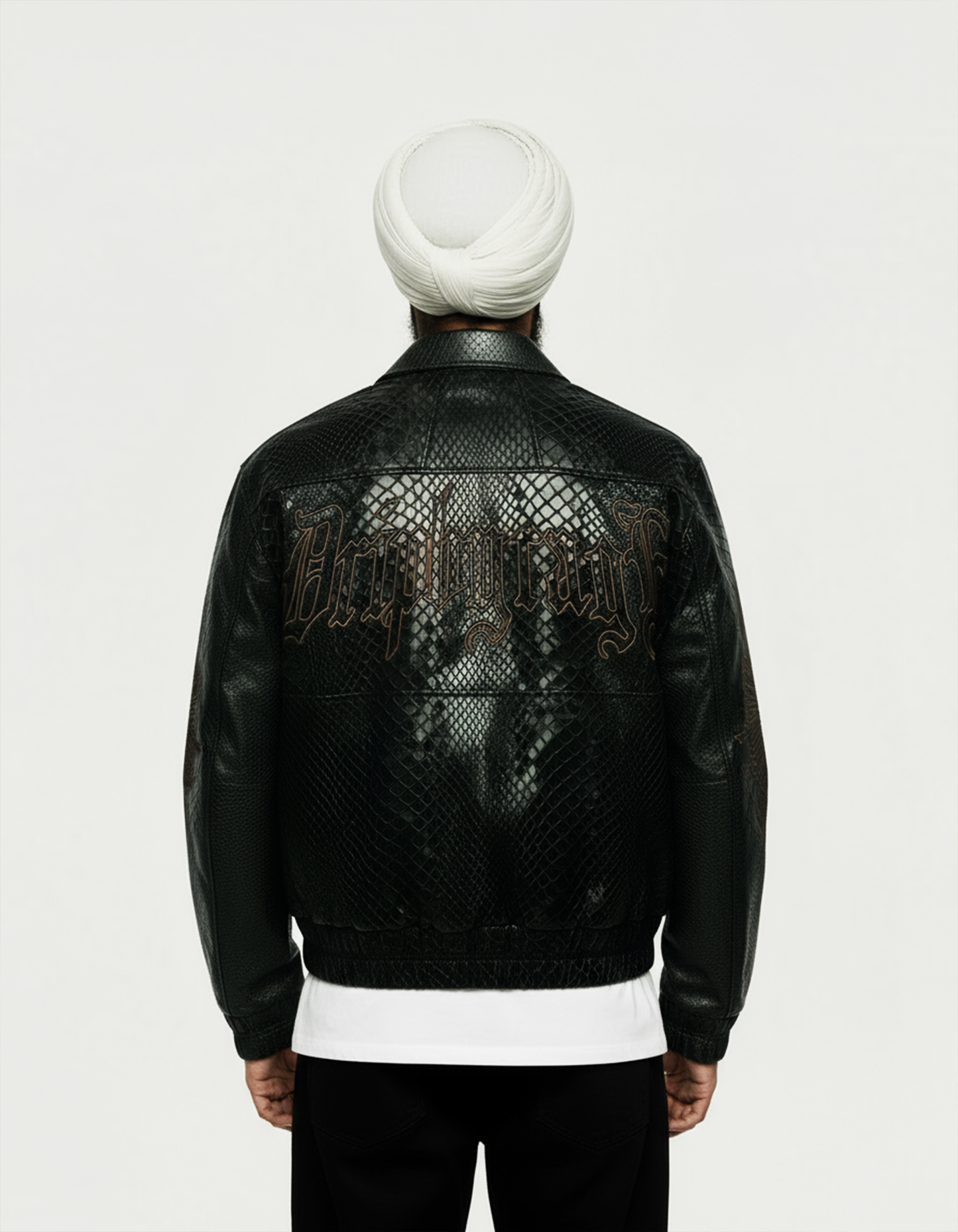 Snakeskin Leather Jacket
