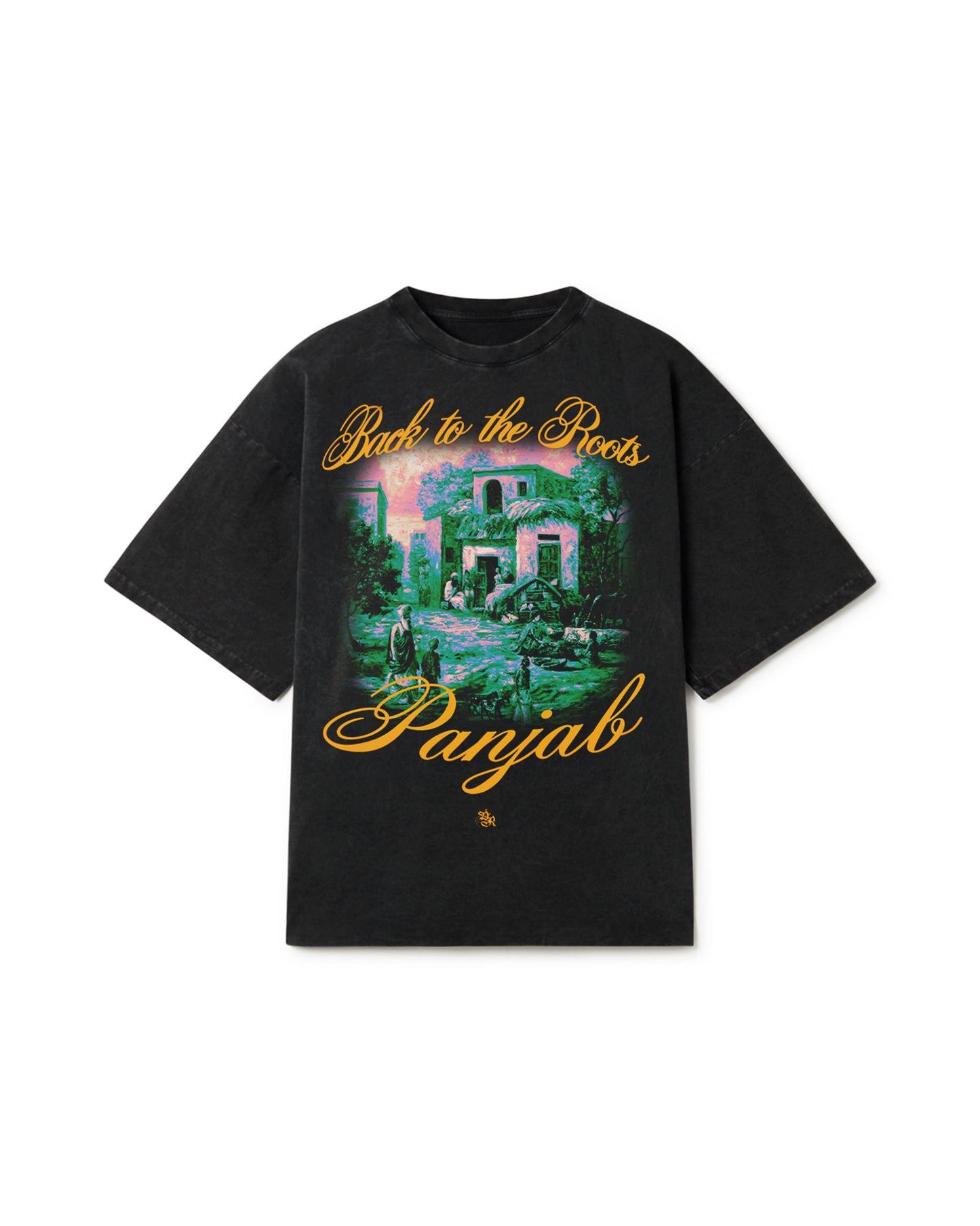 BACK TO THE ROOTS OVERSIZED FADED T-SHIRT BLACK