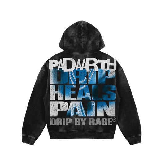 EUPHORIA FADED ZIP-UP HOODIE