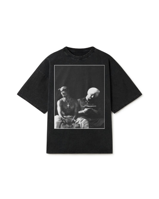 SIDHU X TUPAC OVERSIZED FADED T-SHIRT