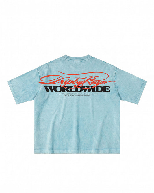 NO MERCY ABOVE OVERSIZED STONE WASH T-SHIRT