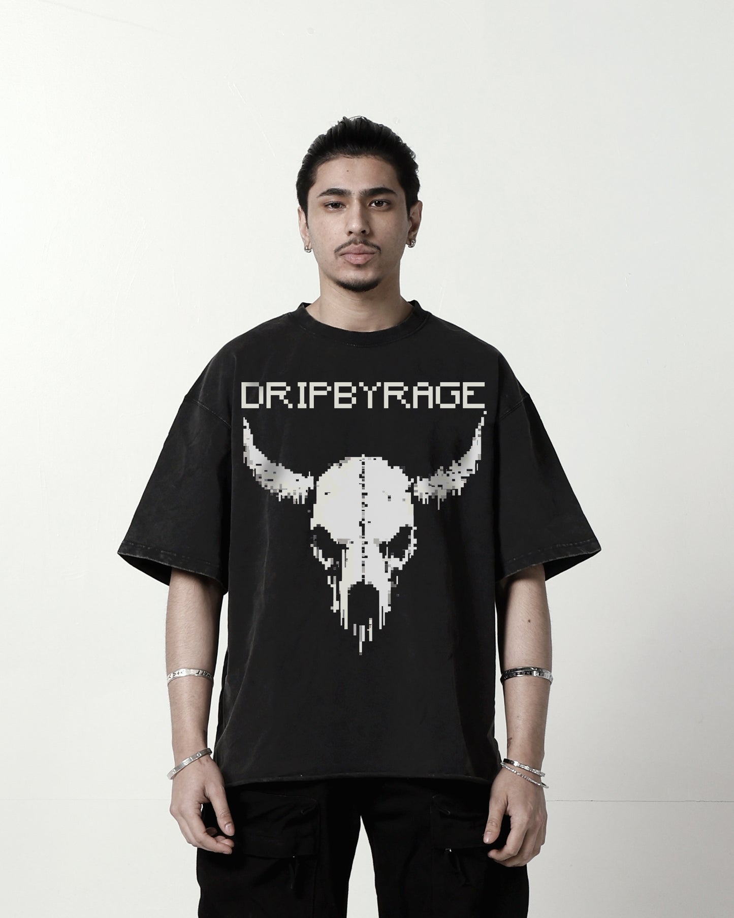 HORNS OVERSIZED FADED T-SHIRT
