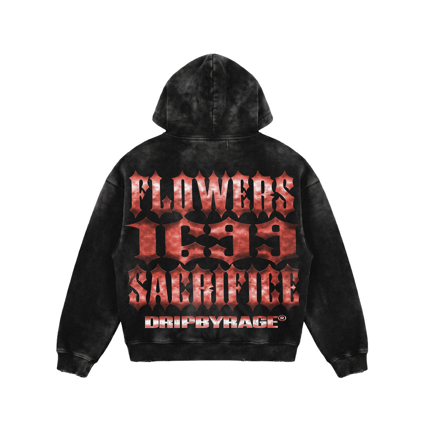 FLOWERS 1699 FADED ZIP-UP HOODIE