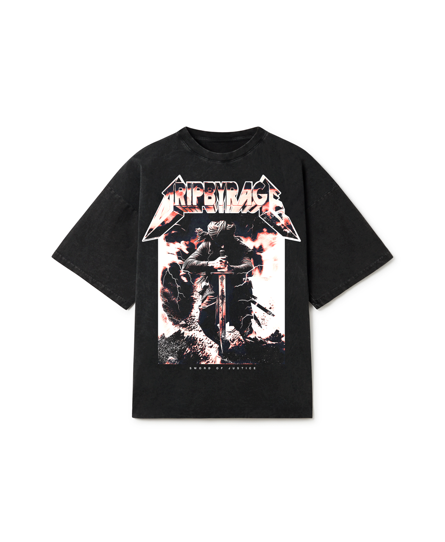 SWORD OF JUSTICE OVERSIZED FADED T-SHIRT