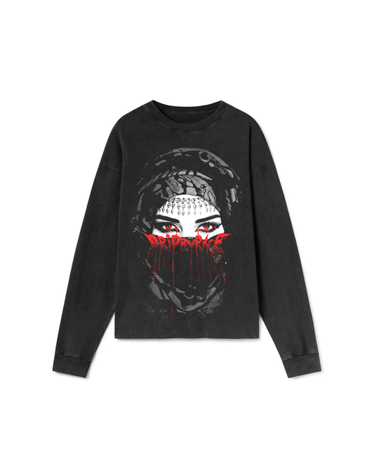 BLOOD TEARS OVERSIZED FADED LONG SLEEVE