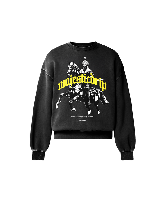 MAJESTIC DRIP OVERSIZED FADED SWEATSHIRT