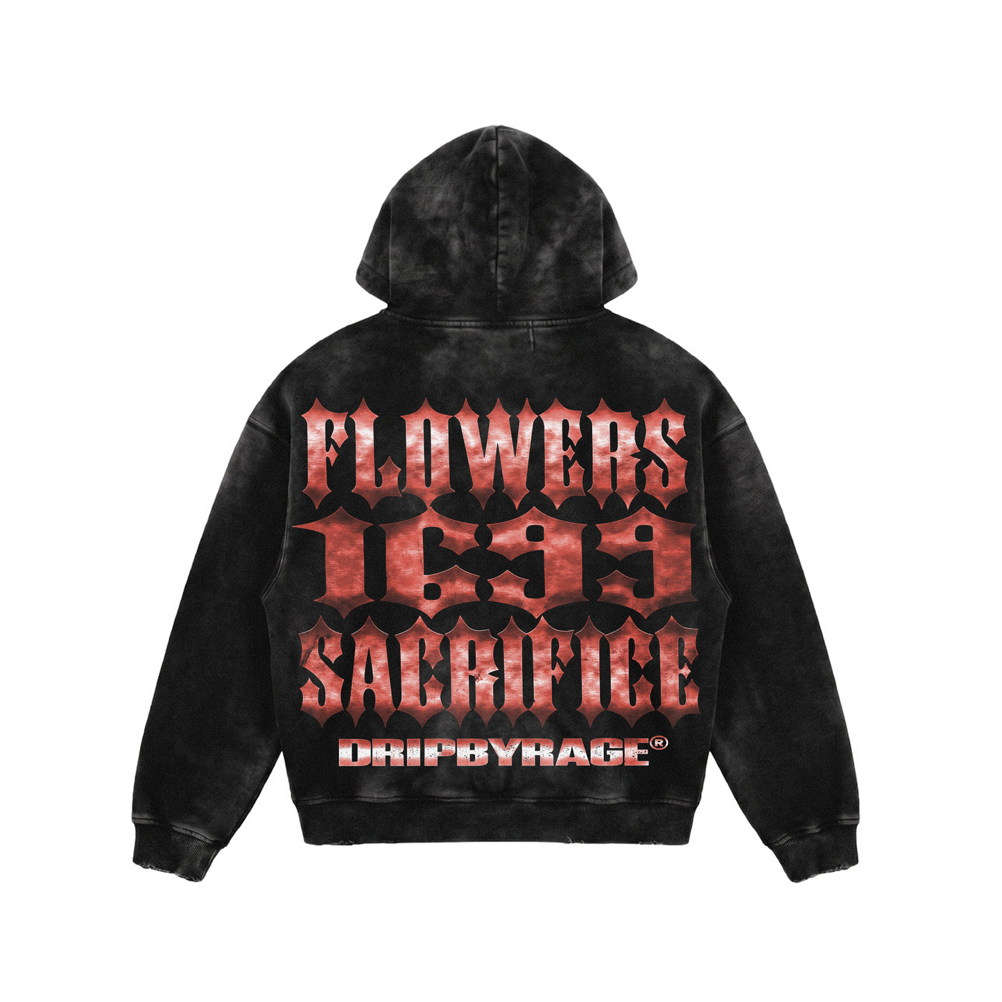 FLOWER 1699 FADED ZIP-UP HOODIE