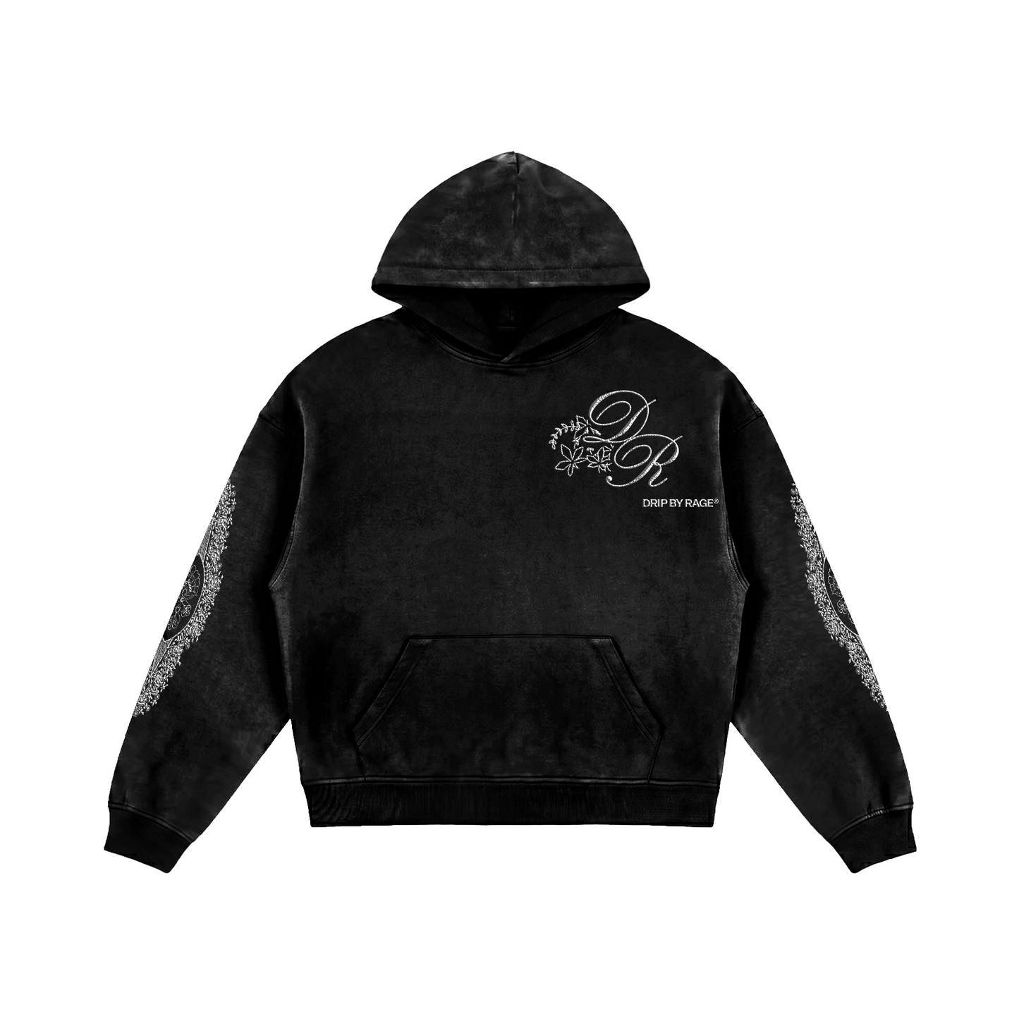 MORNI EMBROIDERED OVERSIZED FADED HOODIE