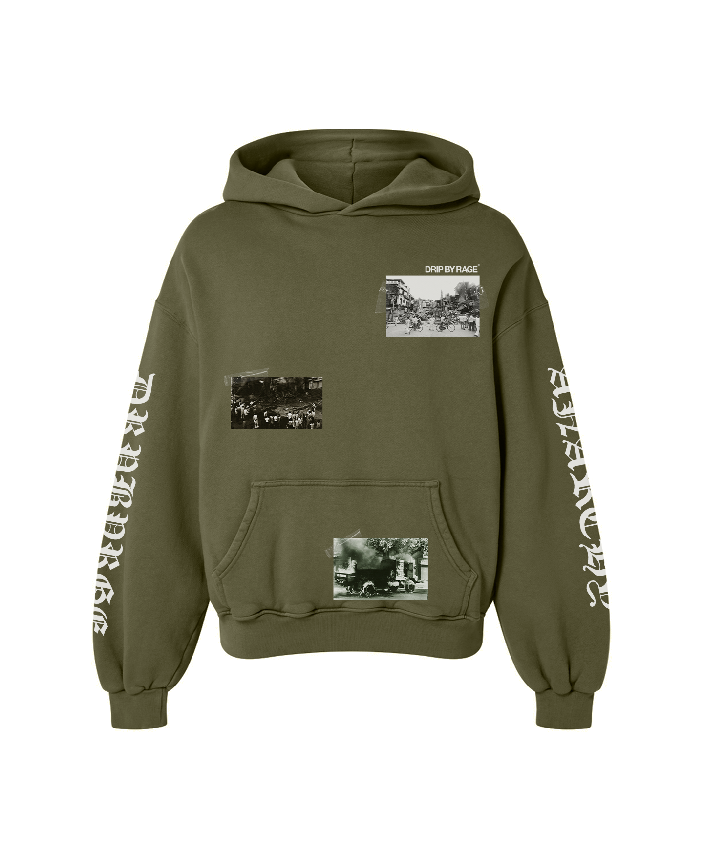 ANARCHY OF 84 OVERSIZED FADED HOODIE