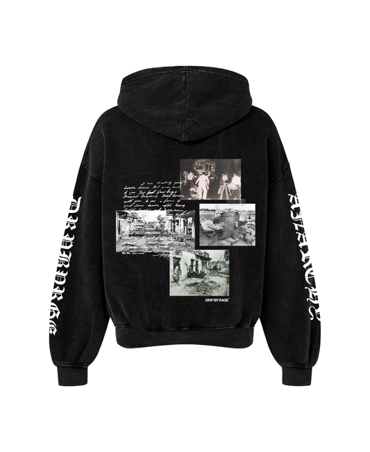 ANARCHY OF 84 OVERSIZED FADED HOODIE