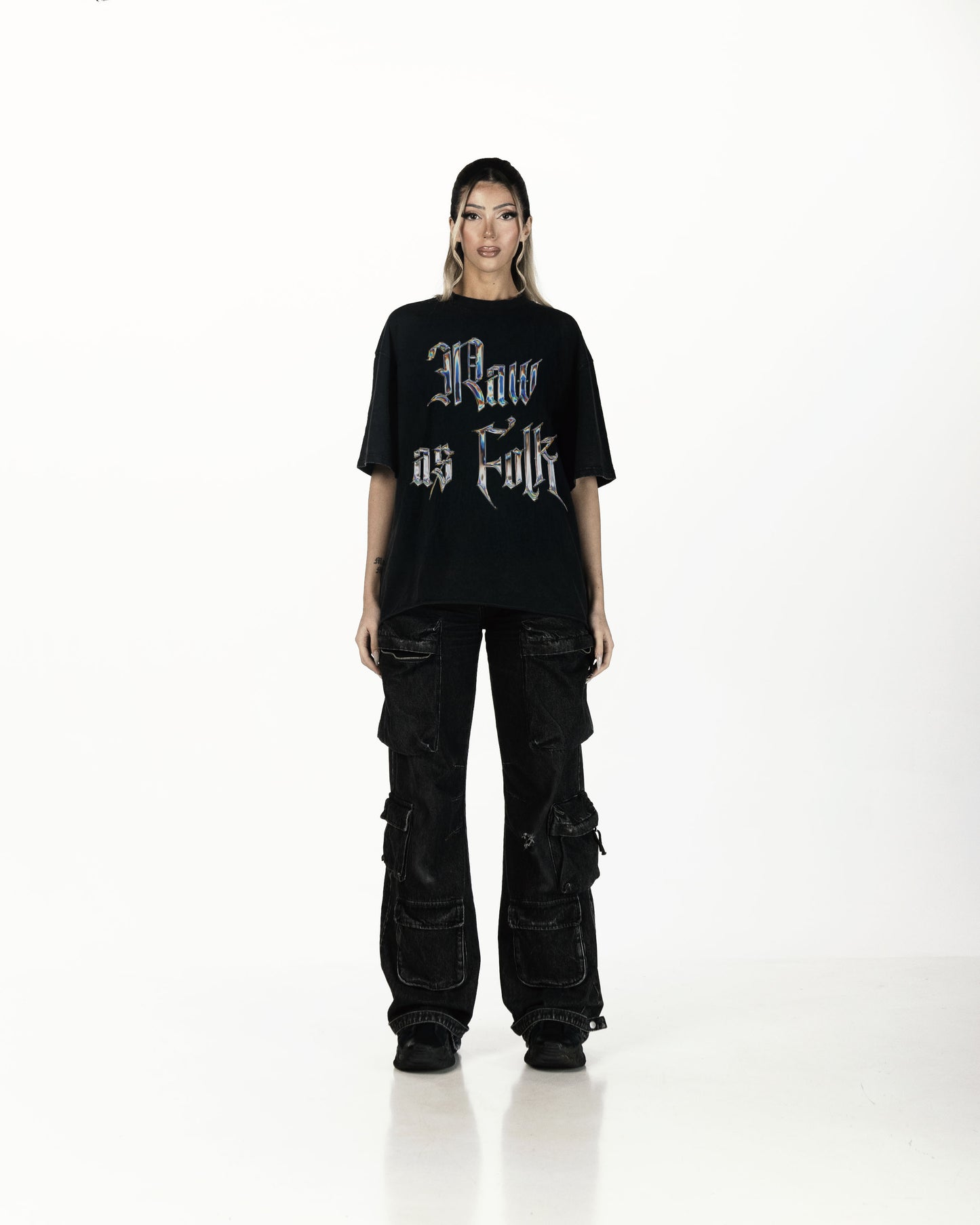 RAW AS FOLK OVERSIZED FADED T-SHIRT