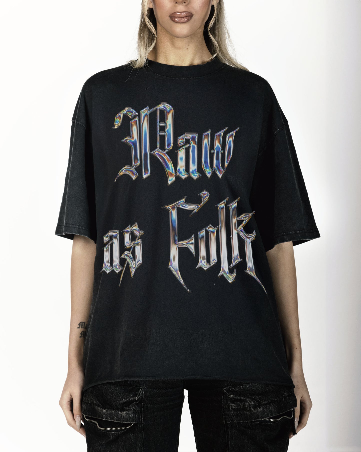 RAW AS FOLK OVERSIZED FADED T-SHIRT