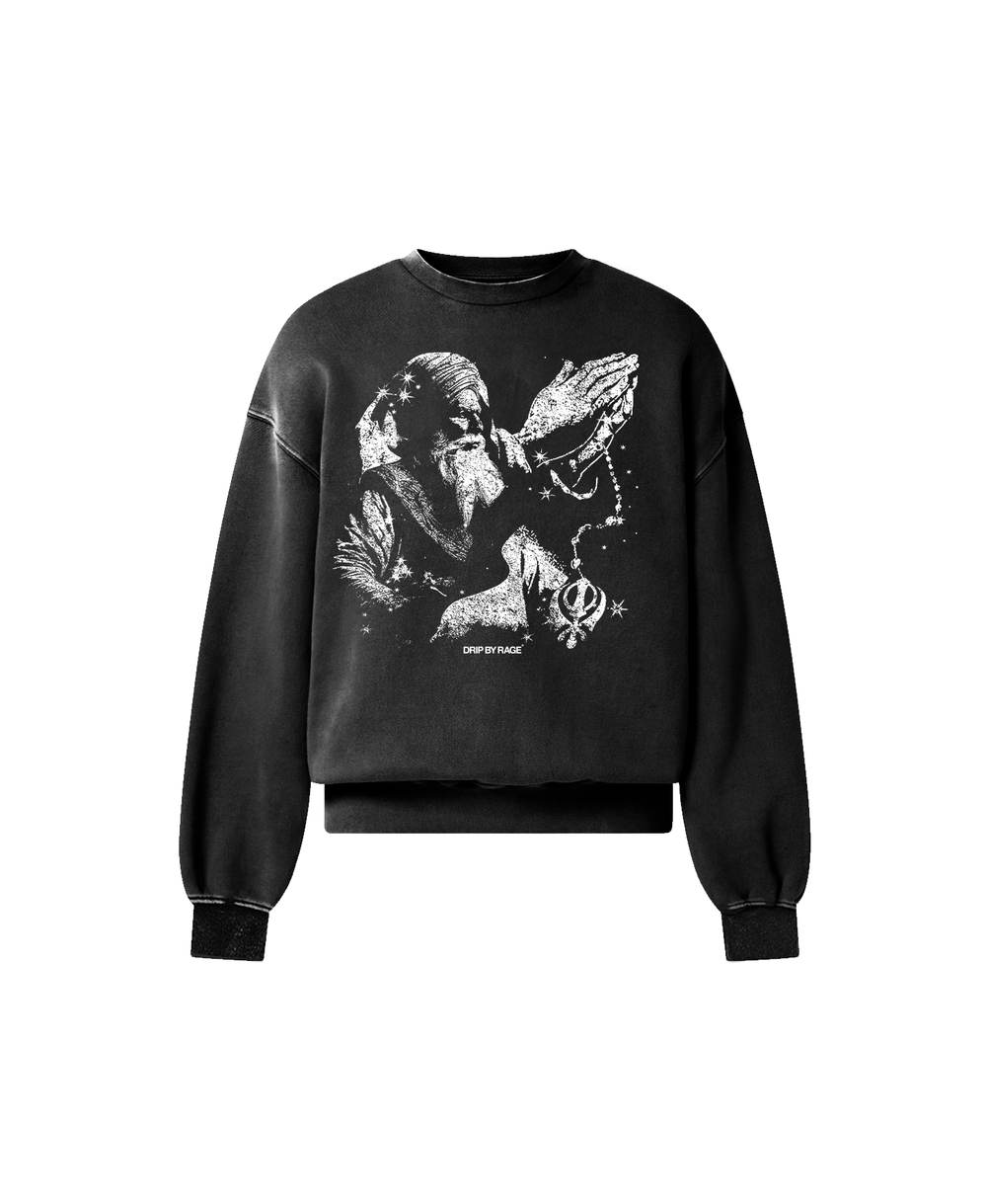 FAITH OVERSIZED FADED SWEATSHIRT