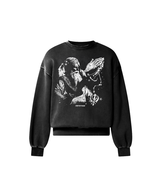 FAITH OVERSIZED FADED SWEATSHIRT