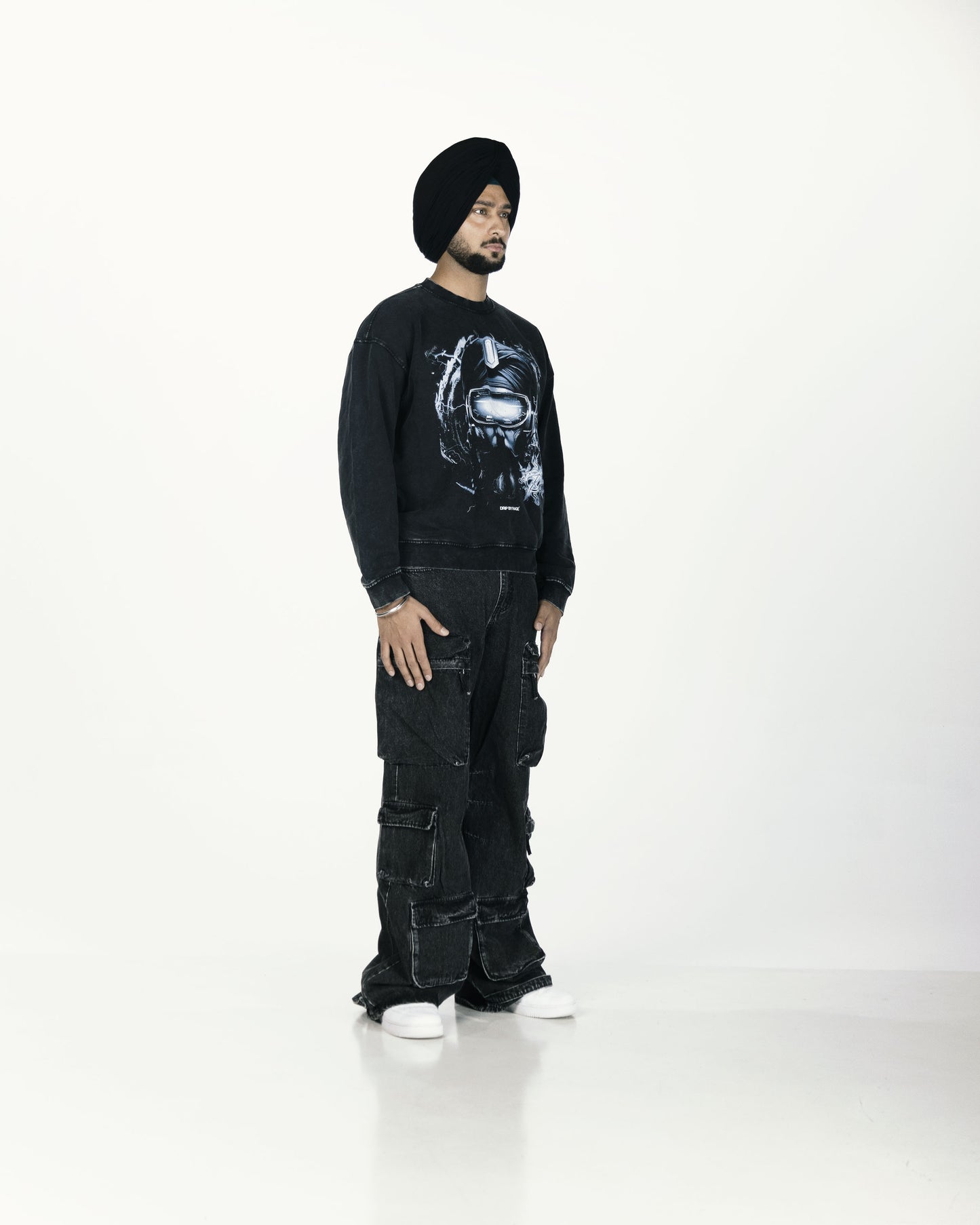 CYBER SINGH OVERSIZED FADED SWEATSHIRT