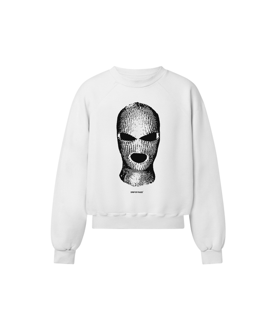 SKI MASK OVERSIZED SWEATSHIRT WHITE