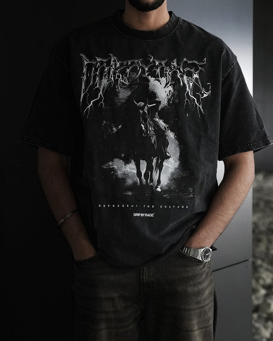 DARK FLAME OVERSIZED FADED T-SHIRT