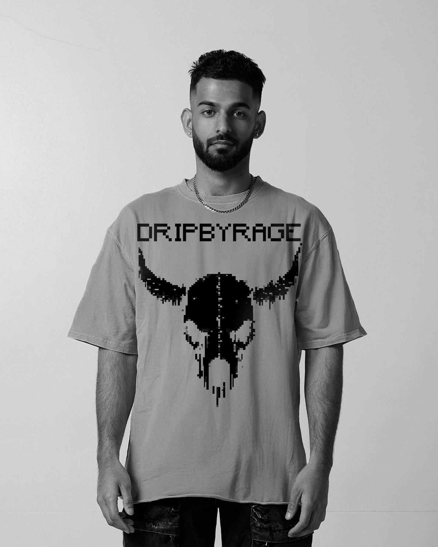 HORNS OVERSIZED FADED T-SHIRT