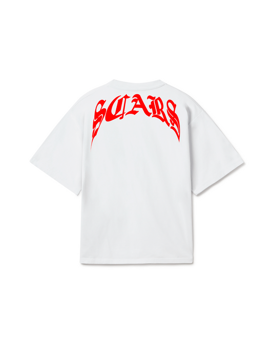 RED SCARS T-SHIRT WHITE