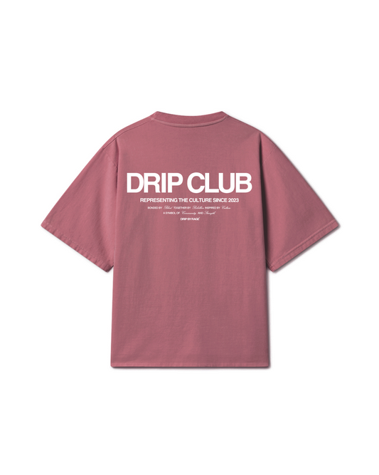 DRIP CLUB OVERSIZED FADED T-SHIRT RED