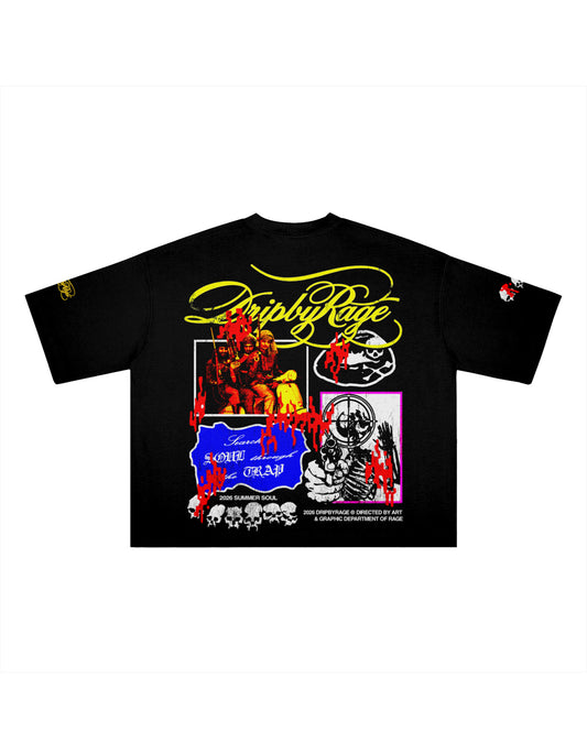 STREET FURY DOUBLE PRINT BOXY T-SHIRT